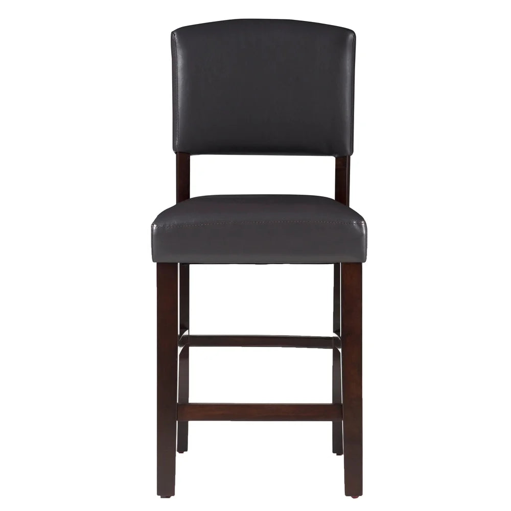 Elegant Indoor Counter Stool, with Padded Faux Leather Seats
