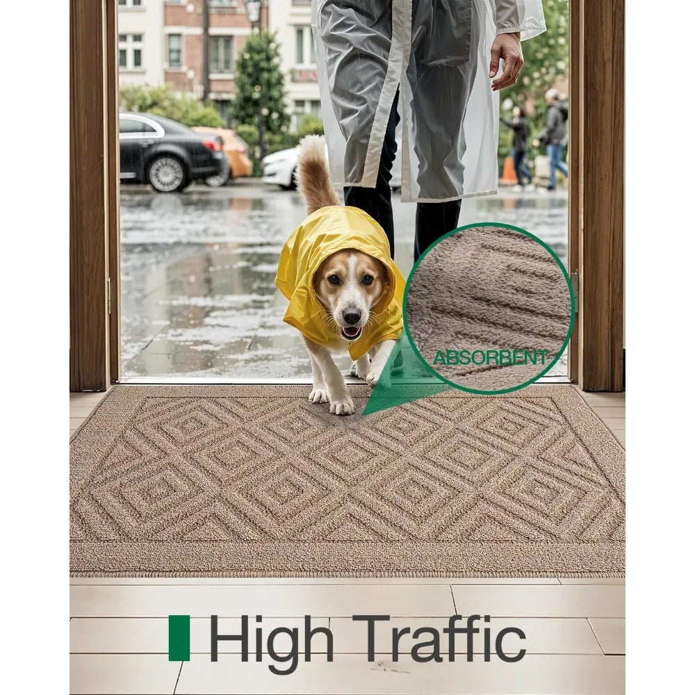 Absorbent Indoor Door Mat 36" x 60" Non-Slip, Low Profile