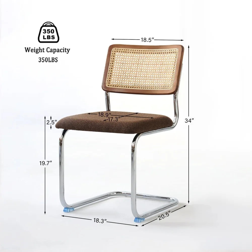 Brown Rattan Dining Chairs Set Of Four With Mesh Back