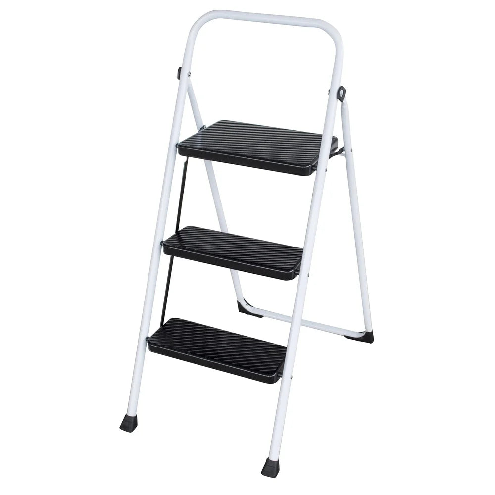 Three Step Folding Utility Ladder Non Slip For Home