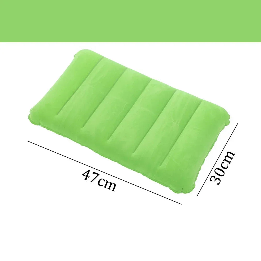 Outdoor Inflatable Air Cushion Pillow Folding Camping Travel Backrest