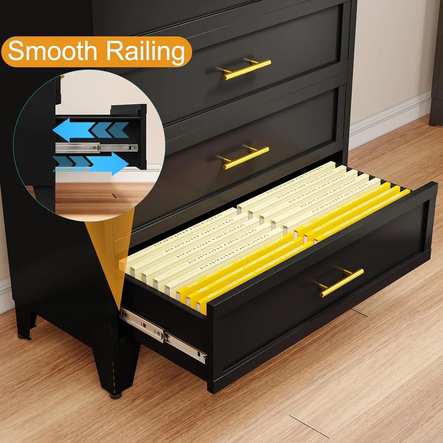 Metal 5 Drawer Dresser Chest Of Drawers For Bedroom Office