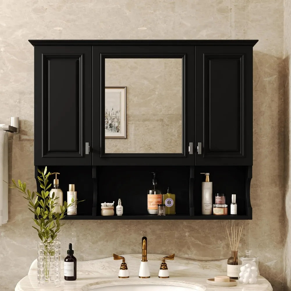 Wall Mounted Medicine Cabinet With Adjustable Shelves Door