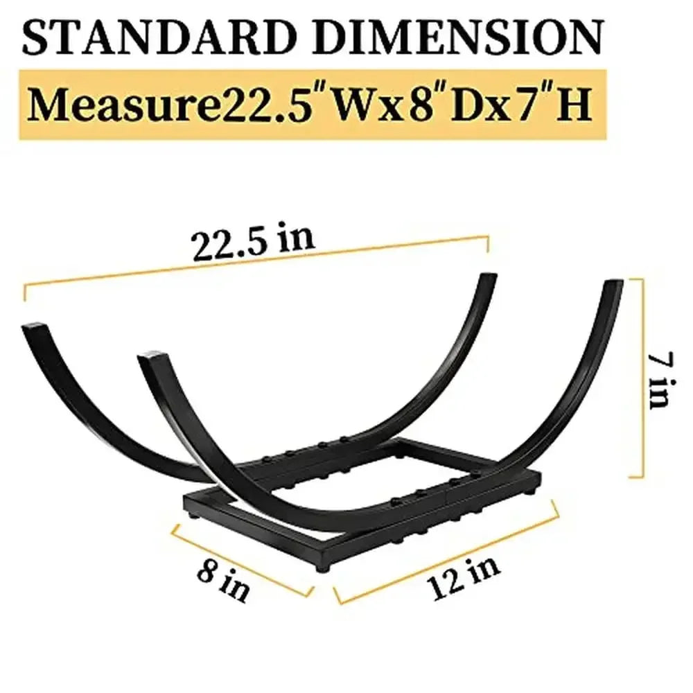 Curved Firewood Holder Rack 22 Inch Indoor Outdoor Storage
