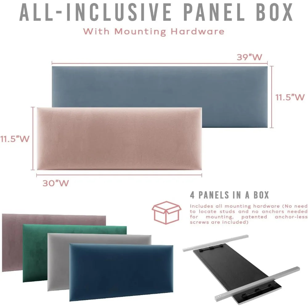 Vänt Upholstered Wall Panels 4 Pack With 24 Color Options