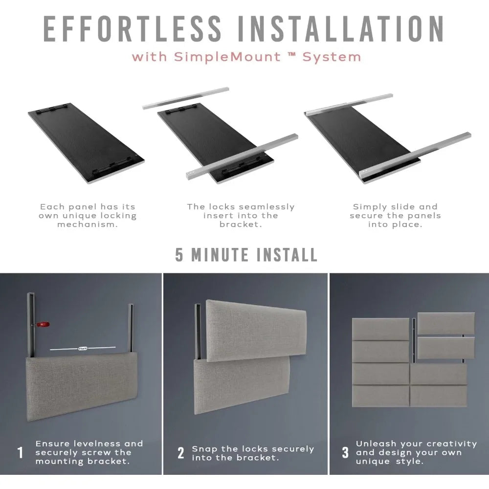 Vänt Upholstered Wall Panels 4 Pack With 24 Color Options