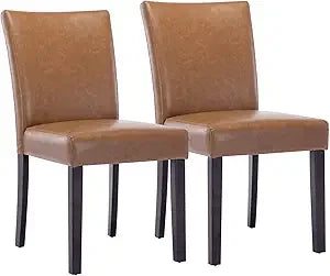 Watson And Whitely Upholstered Faux Leather Dining Chairs