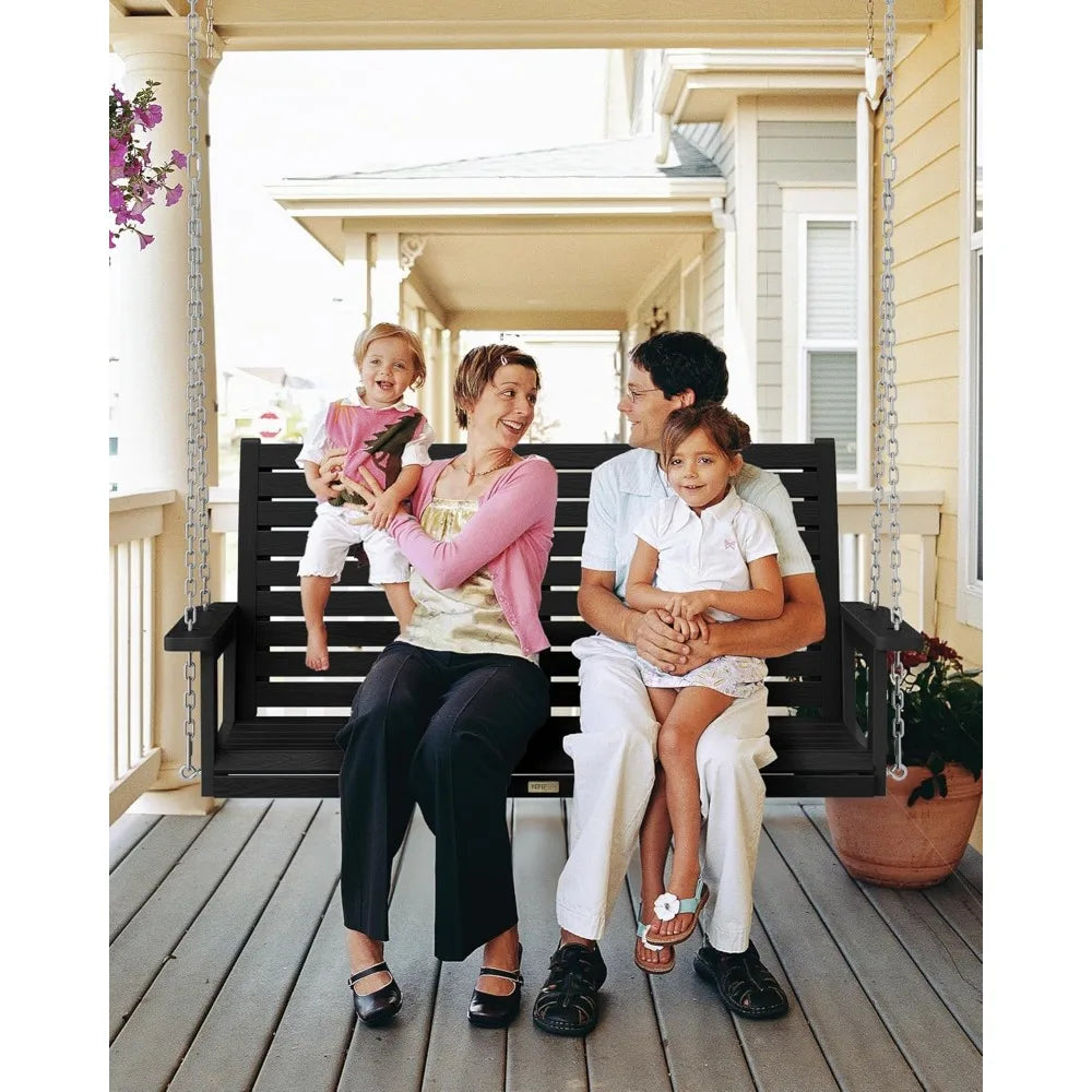 All-Weather Hanging Porch Swing Outdoor 2 Seat Patio Bench