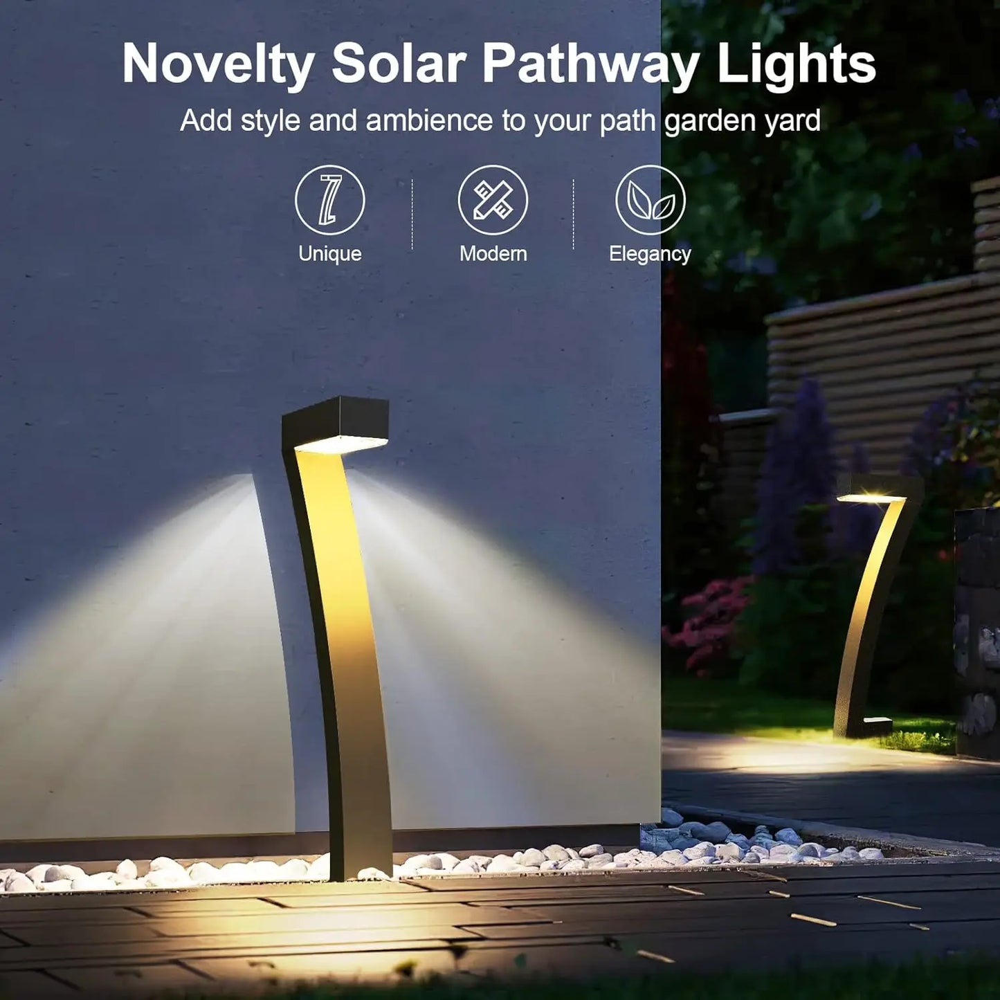6 Pack Solar Pathway Lights Outdoor Garden Yard Auto On Off