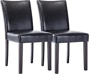 Watson And Whitely Upholstered Faux Leather Dining Chairs