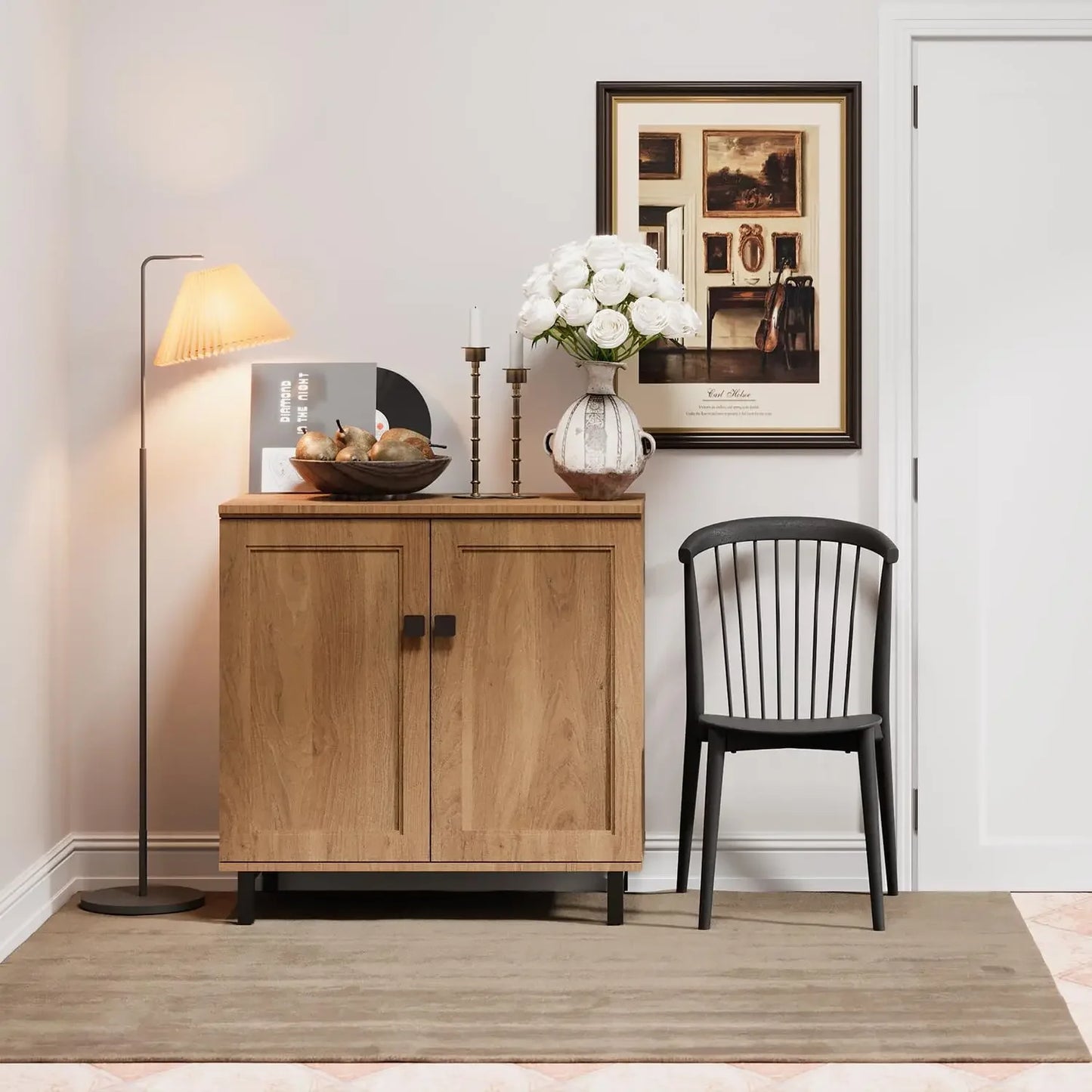 Buffet Sideboard Cabinet Farmhouse Modern 3 In 1 Storage