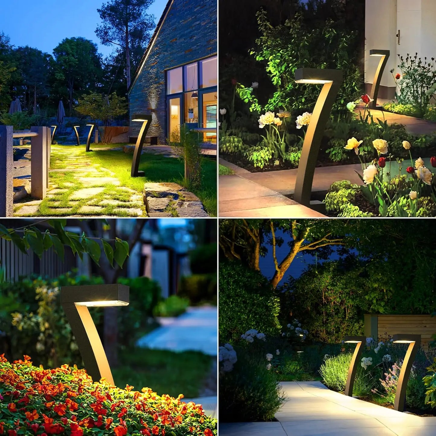 6 Pack Solar Pathway Lights Outdoor Garden Yard Auto On Off
