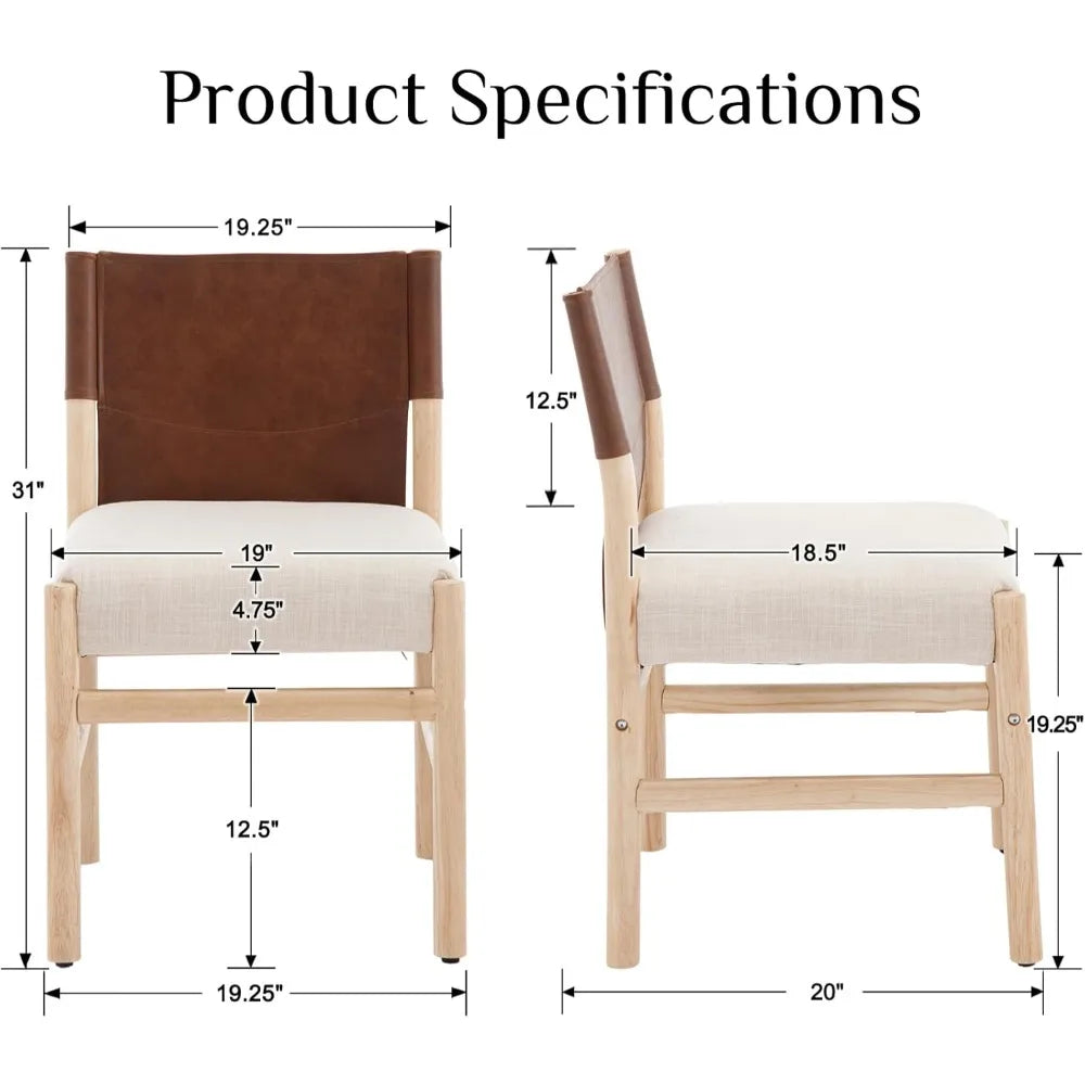 Modern Farmhouse Dining Chairs Set Of 6 Upholstered Leather