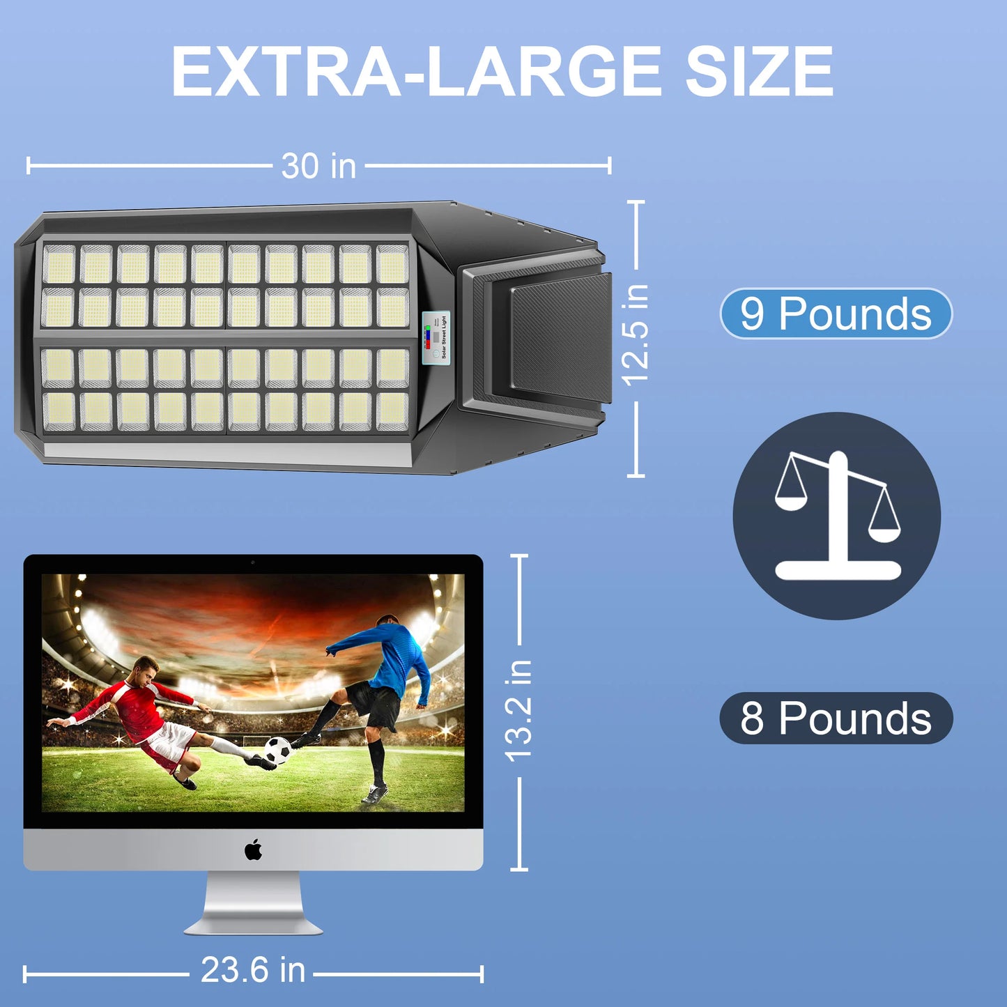 Outdoor Solar LED Light 8000W Garden Street Lamp With Motion