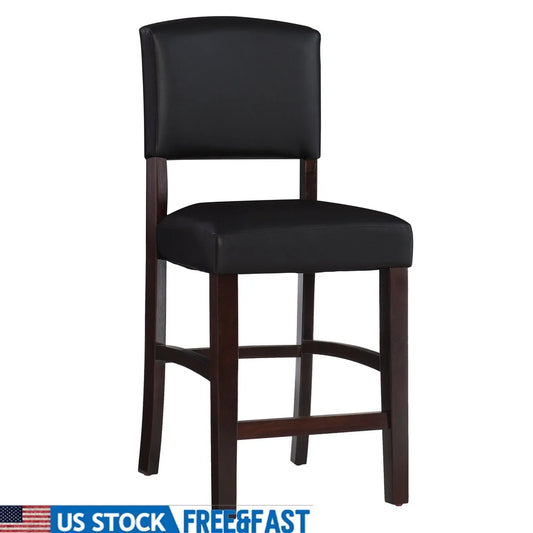 Elegant Indoor Counter Stool, with Padded Faux Leather Seats