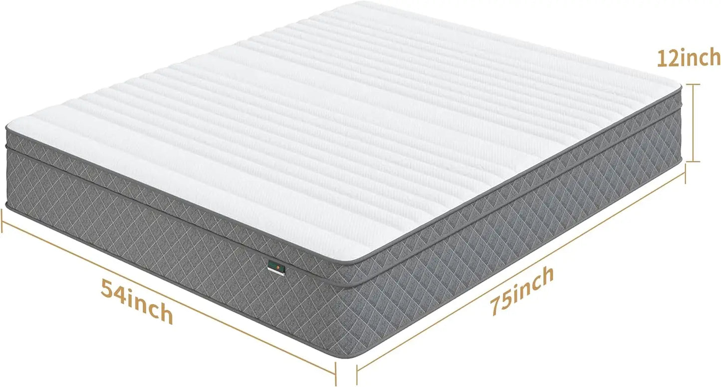 Full Queen Mattress Cooling Gel Memory Foam Pocket Spring