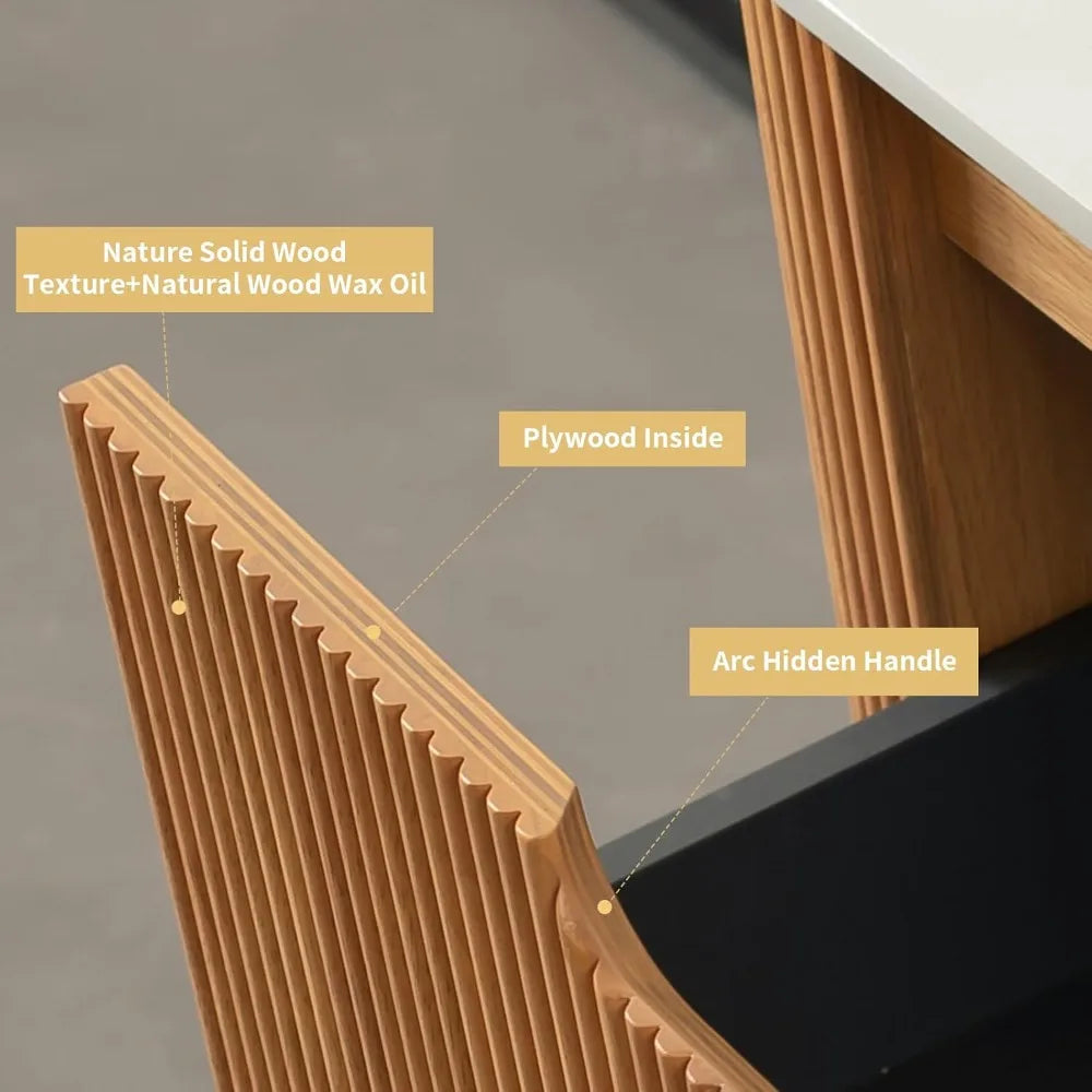 24" Solid Wood Floating Vanity With Sink Modern Cabinet