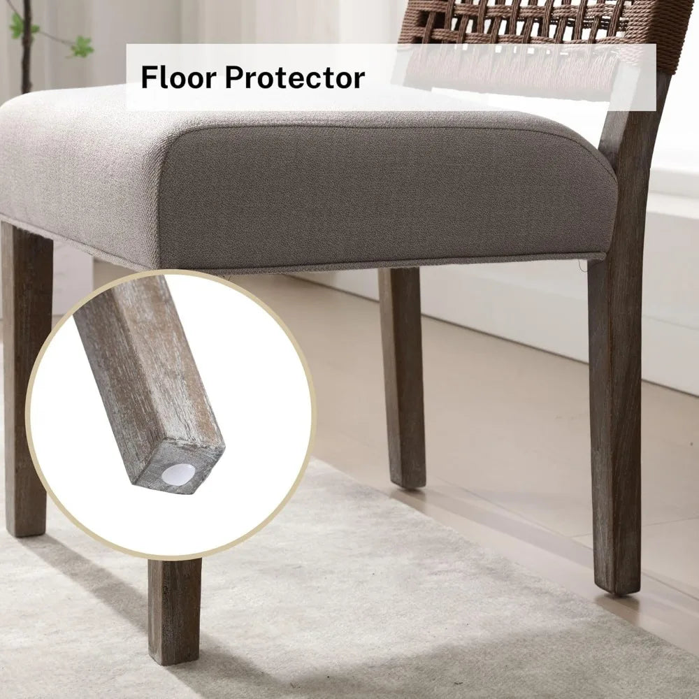 Mid Century Modern Dining Chairs Set Of 4 With Fabric