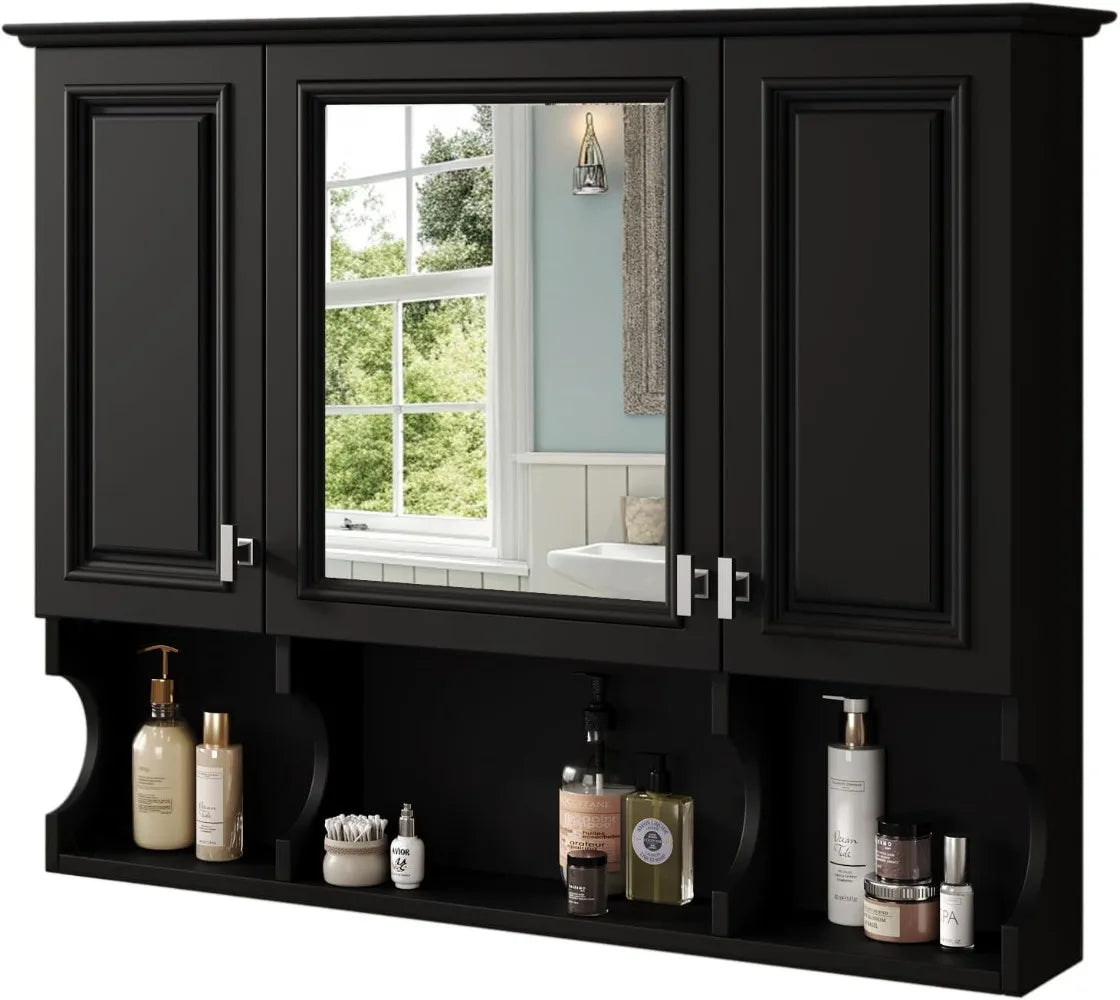 Wall Mounted Medicine Cabinet With Adjustable Shelves Door