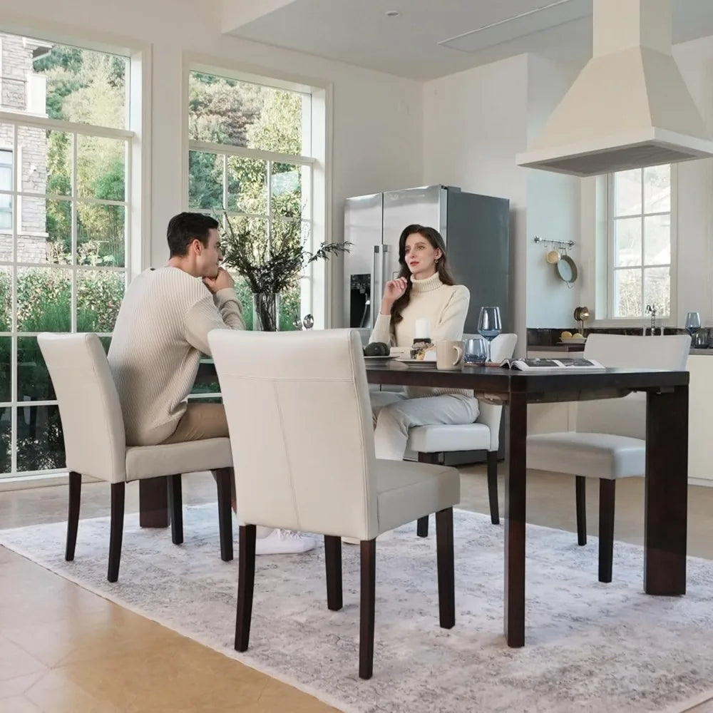 Watson And Whitely Upholstered Faux Leather Dining Chairs