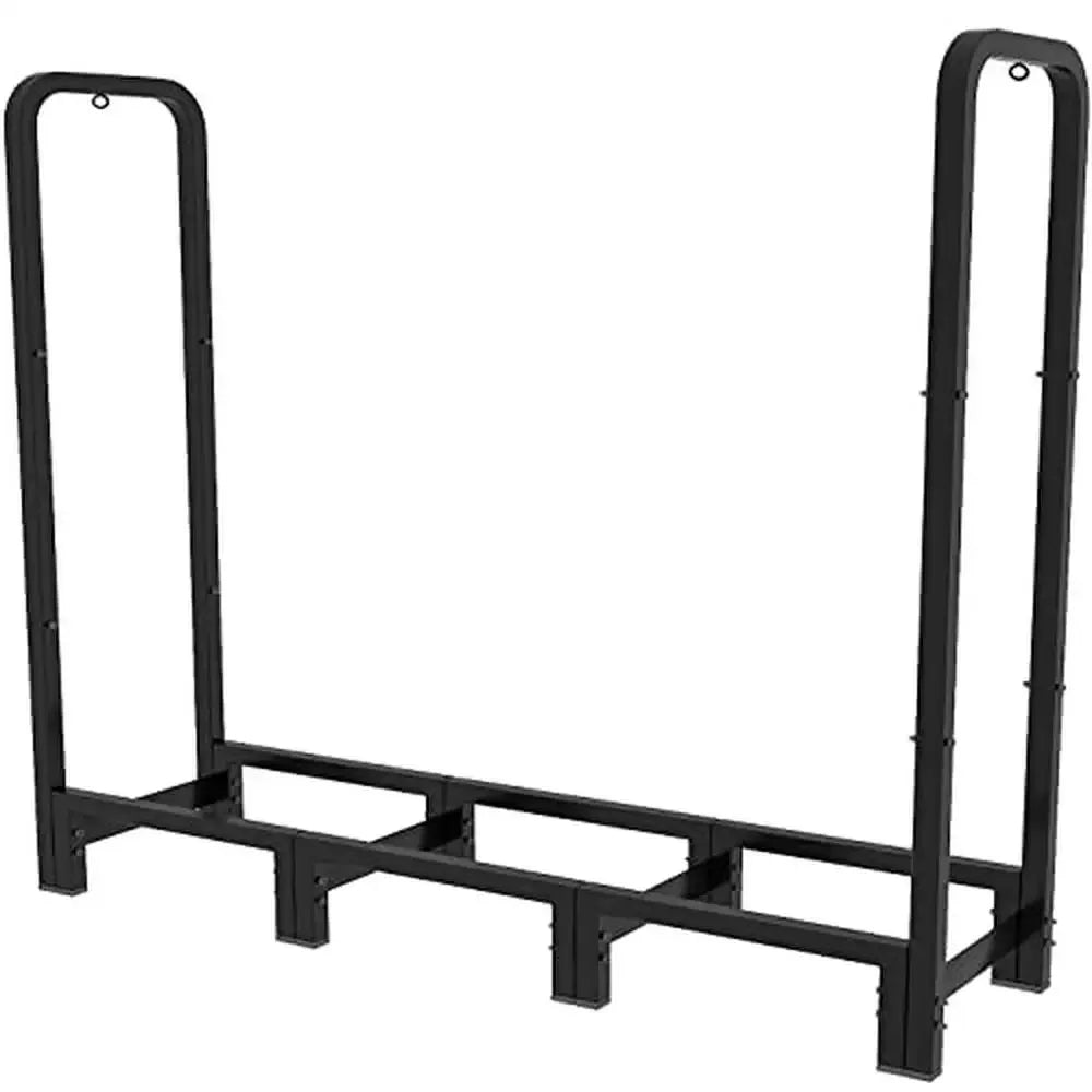 Outdoor Firewood Rack 4ft Heavy Duty Metal Log Holder