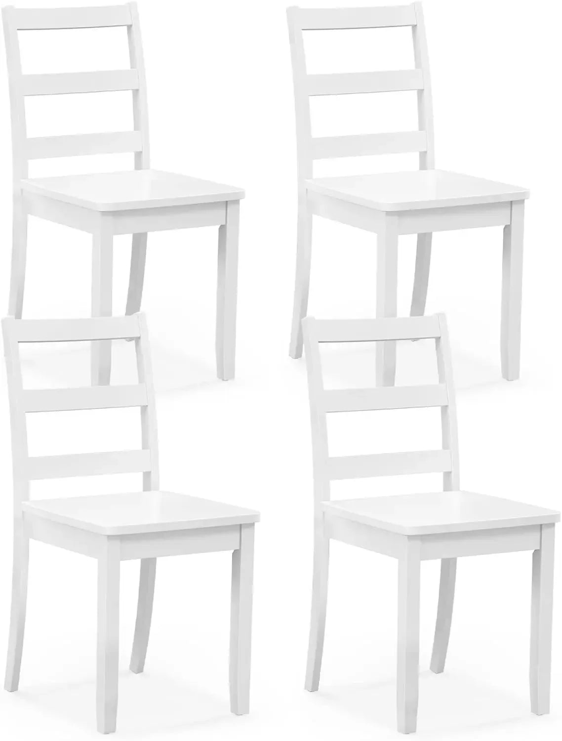 Wood Dining Chairs Set Of 4 With Rubber Wood Legs Non Slip