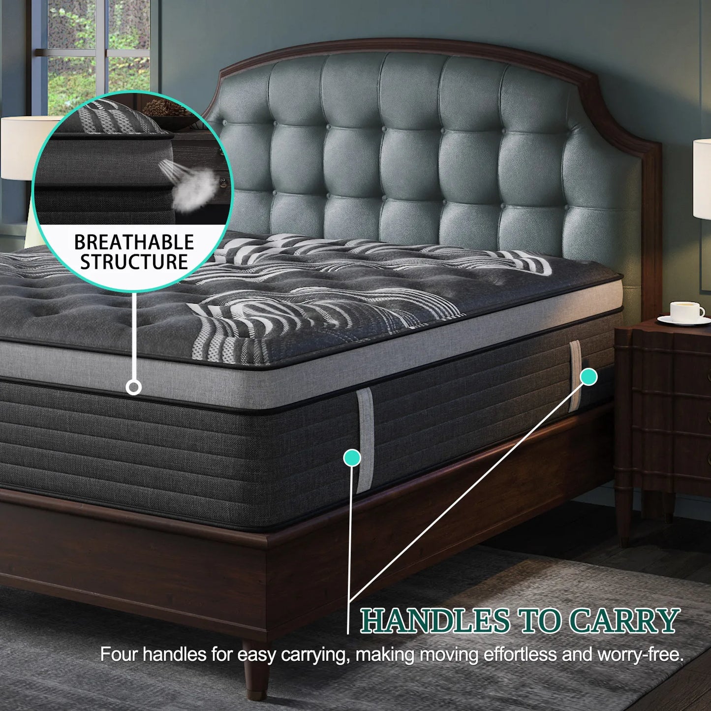 Gel Memory Foam Hybrid Pocket Spring Mattress Medium Firm
