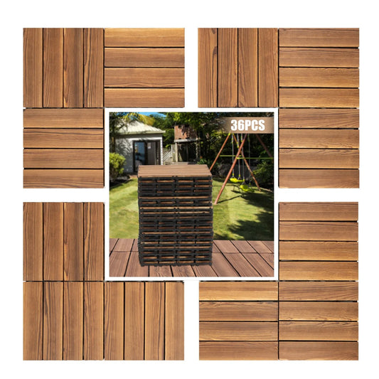 Interlocking Waterproof Outdoor Hardwood Flooring Tiles For Patio And Home