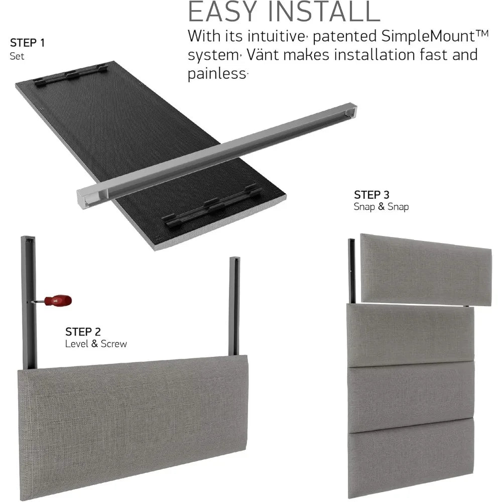 Vänt Upholstered Wall Panels 4 Pack With 24 Color Options