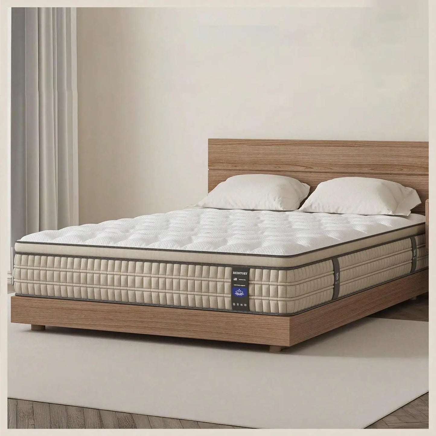 BedStory 12" Hybrid Gel Memory Foam Mattress, Full/Queen/King