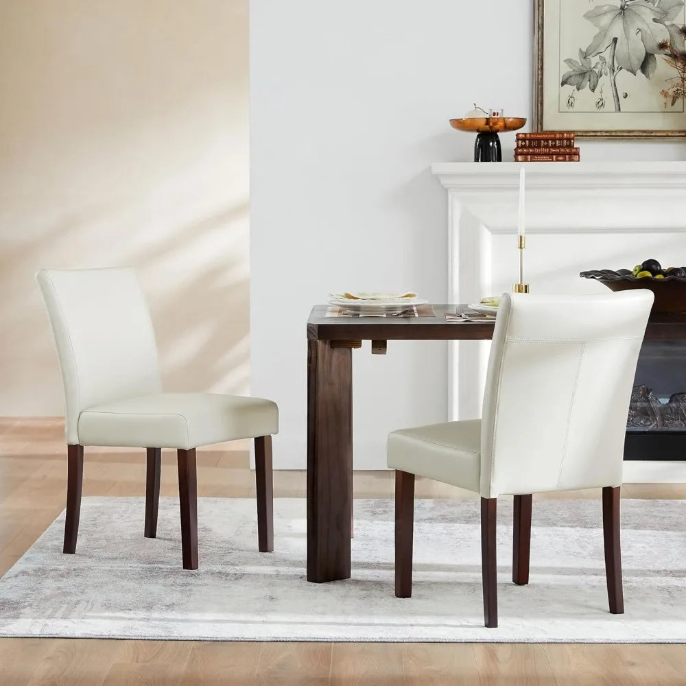 Watson And Whitely Upholstered Faux Leather Dining Chairs