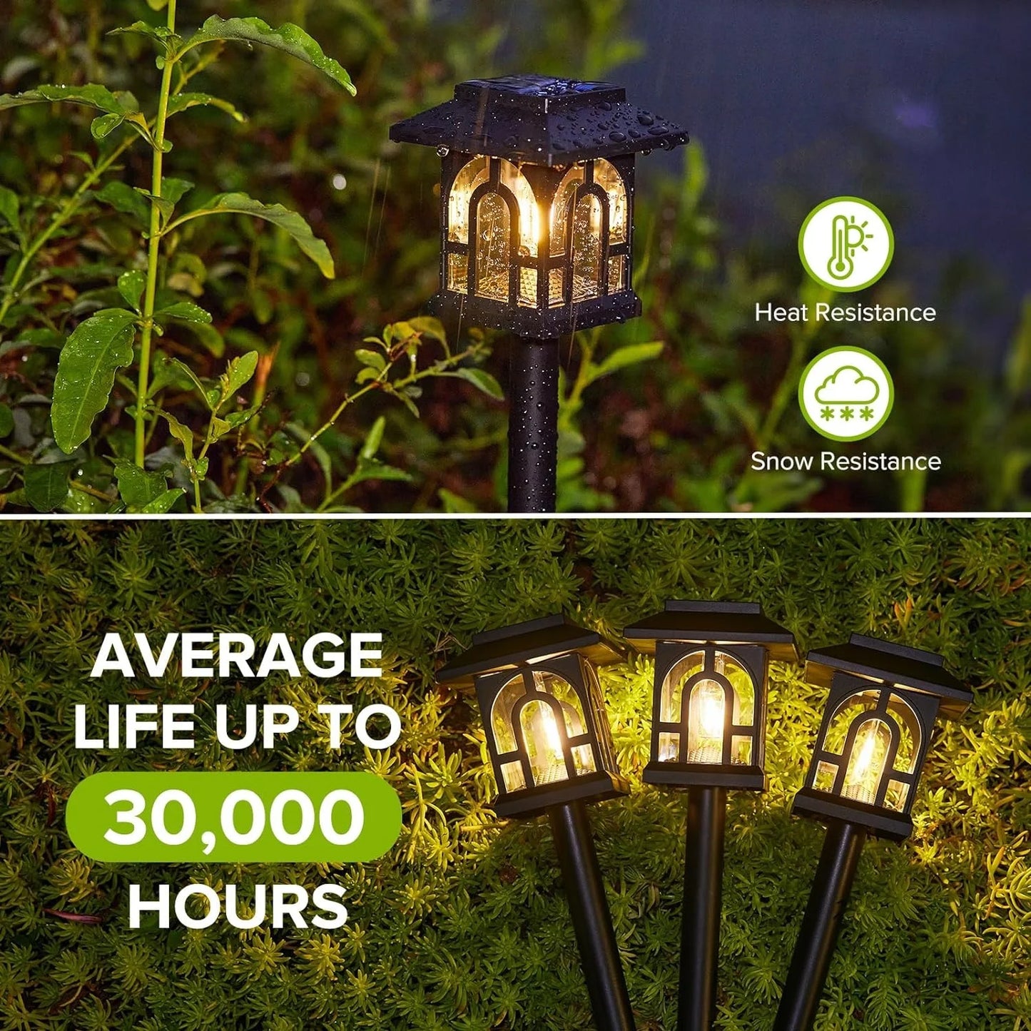 6 or 10 Pack Solar Pathway Lights Outdoor, Solar Landscape Path Yard Lights, Auto On/Off , for Outside Yard Lawn Patio Walkway