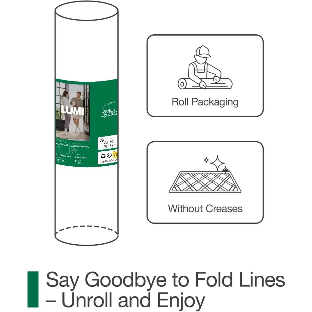 Absorbent Indoor Door Mat 36" x 60" Non-Slip,  Low Profile