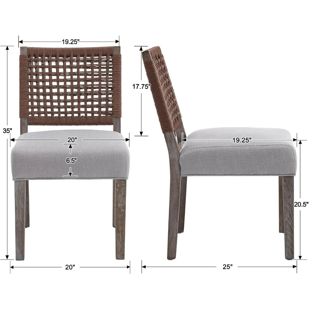 Mid Century Modern Dining Chairs Set Of 4 With Fabric