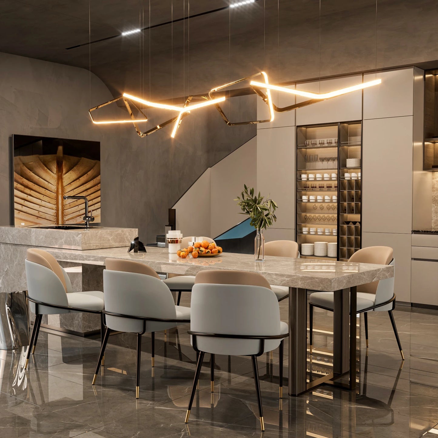 Luvodi Luxury Dining Chairs Set Of Two Microfiber Leather