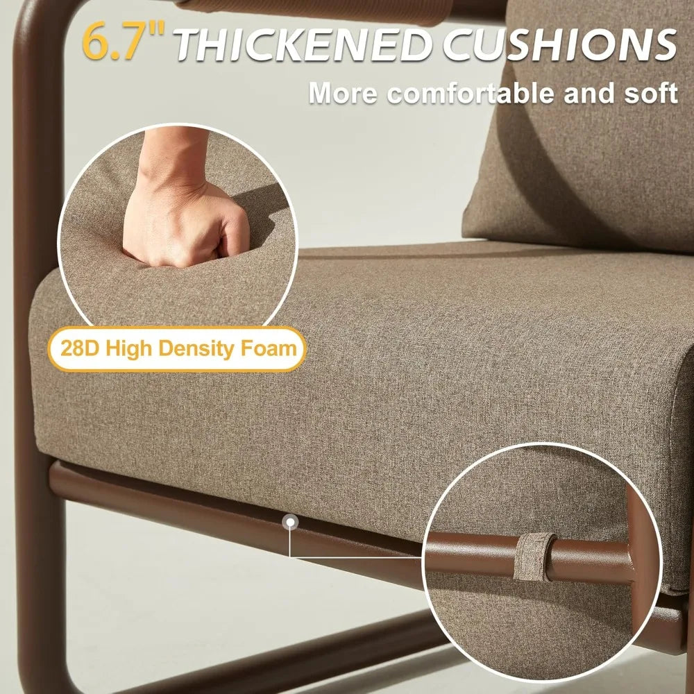 MBY Outdoor Aluminum Patio Set Weatherresistant Four Seat Conversation Furniture