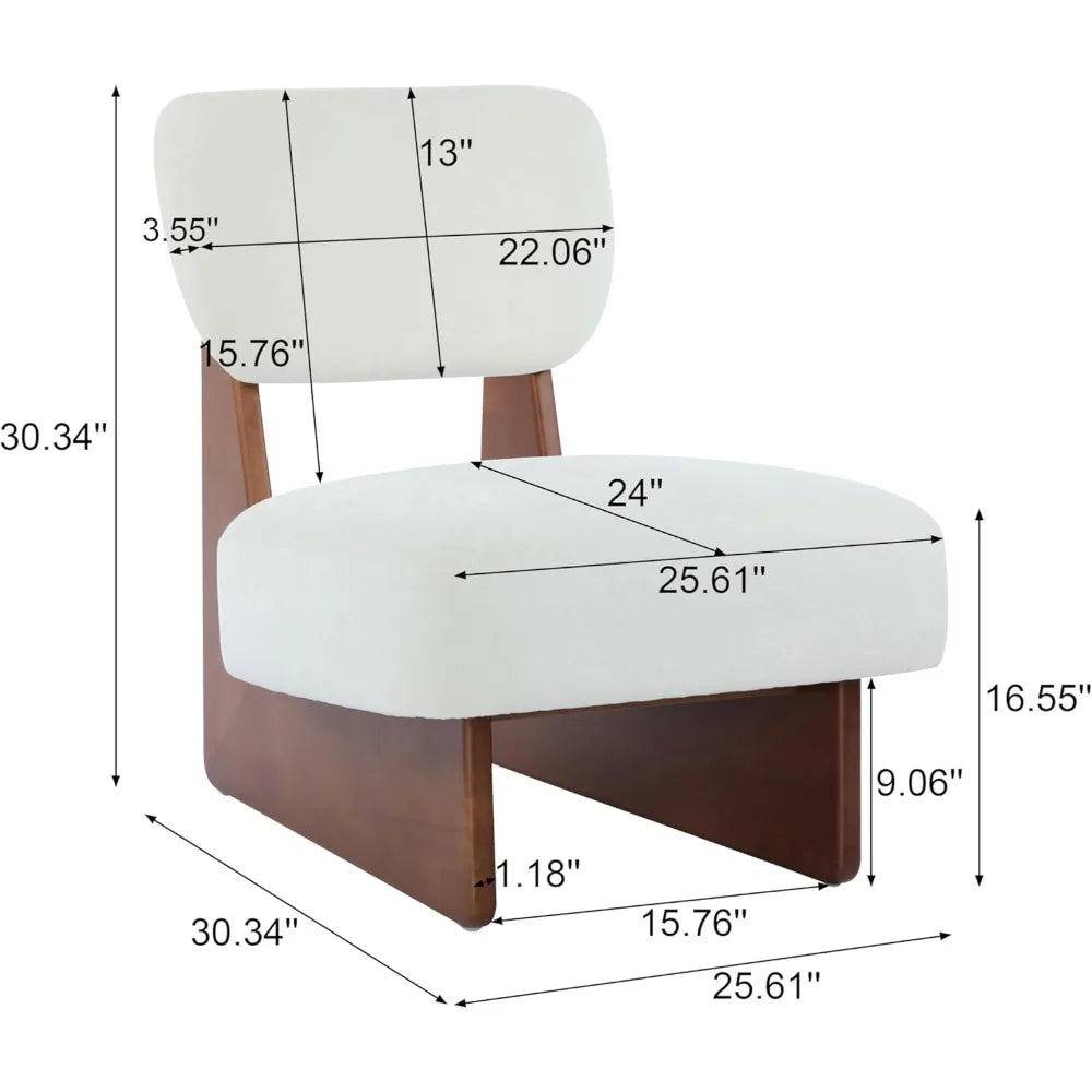 Mores Low Profile Accent Chair Set Of 2 Armless Lounge