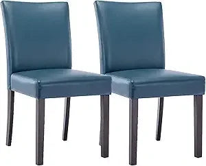 Watson And Whitely Upholstered Faux Leather Dining Chairs