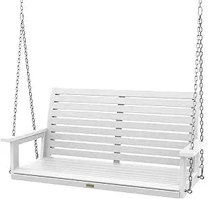All-Weather Hanging Porch Swing Outdoor 2 Seat Patio Bench