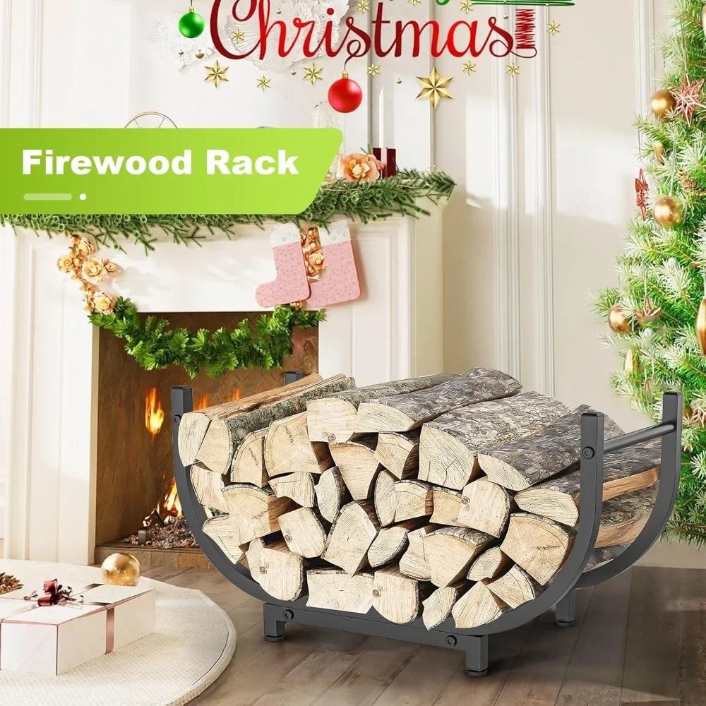 30" Firewood Rack, Outdoor, Rustproof Log Holder/Organizer