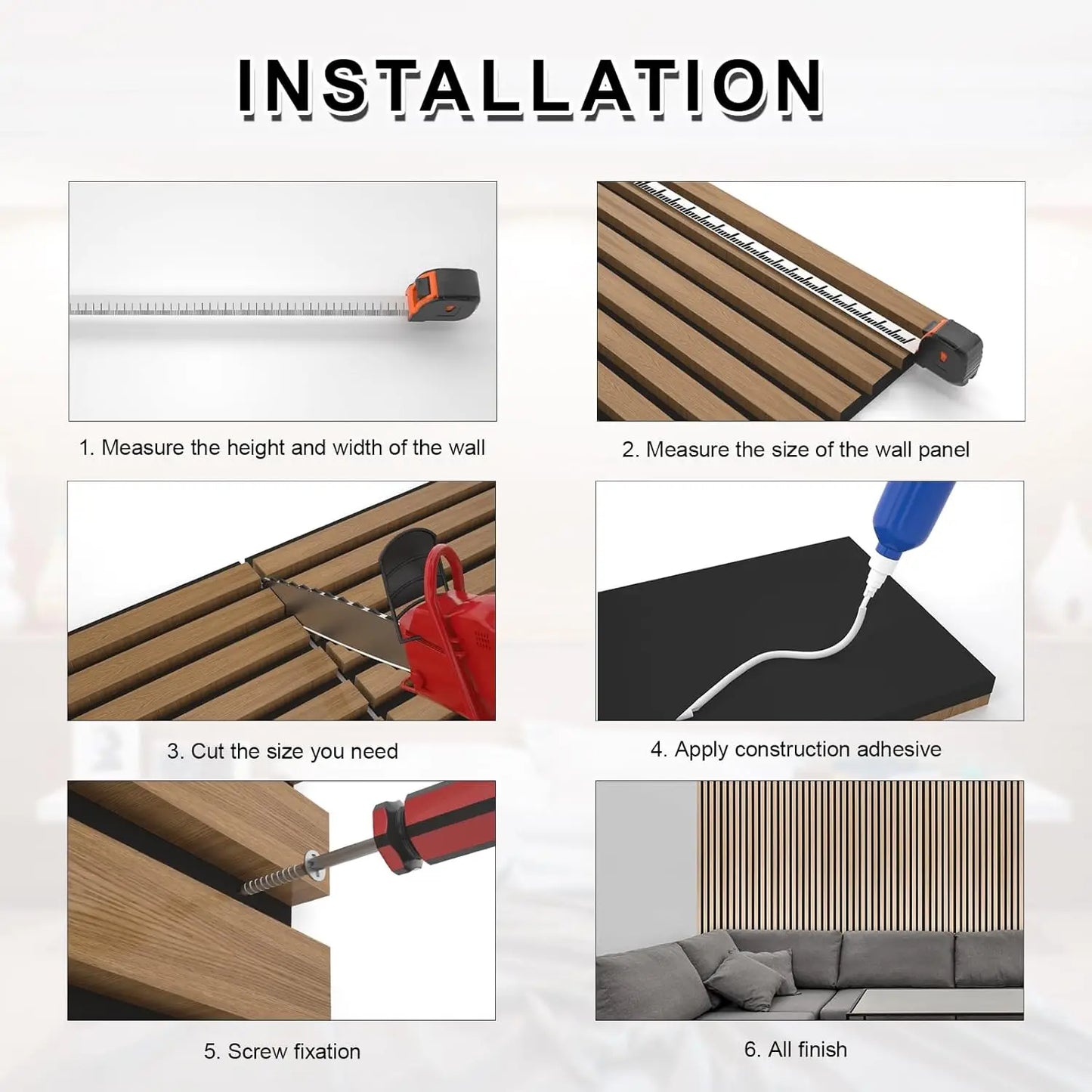 Dark Walnut Wood Slat Wall Panels Acoustic Noise Cancelling