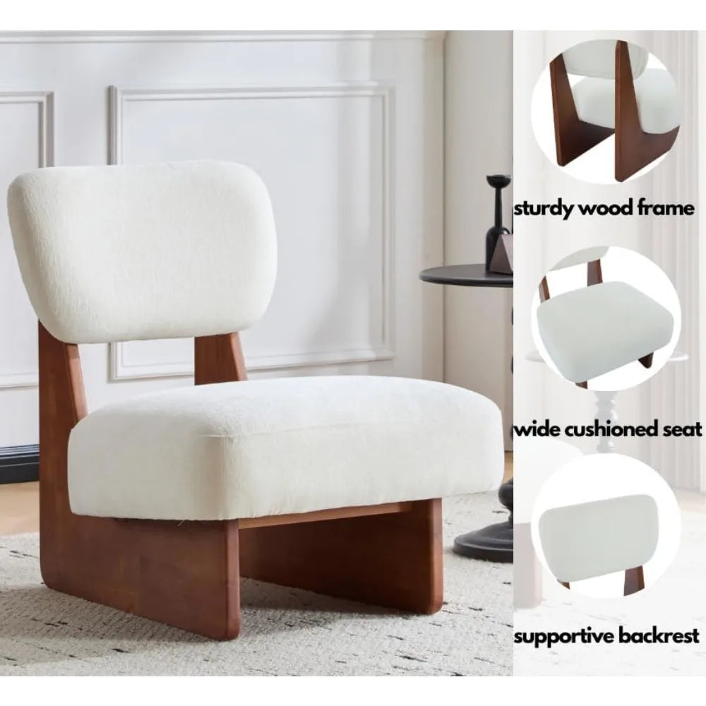 Mores Low Profile Accent Chair Set Of 2 Armless Lounge