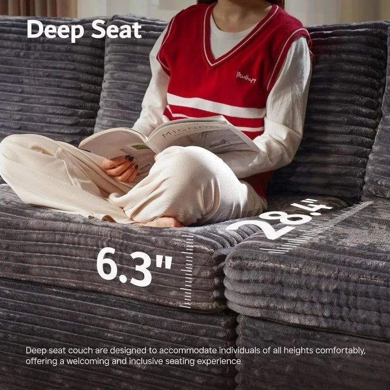 Modular Cloud Couch With Reversible Chaise Sleeper Sofa