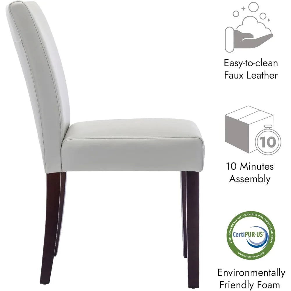 Watson And Whitely Upholstered Faux Leather Dining Chairs