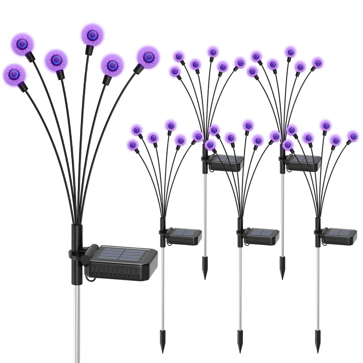 Solar Eyeball Lights Halloween Outdoor YardPack Purple Green