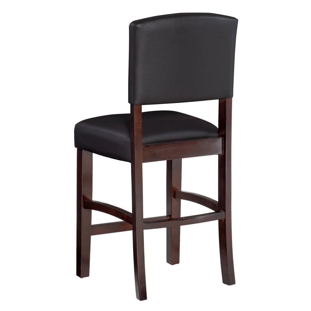 Elegant Indoor Counter Stool, with Padded Faux Leather Seats
