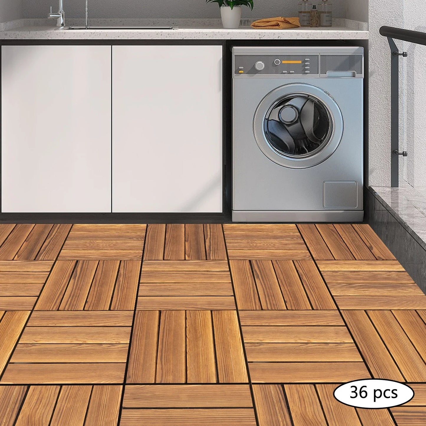 Interlocking Waterproof Outdoor Hardwood Flooring Tiles For Patio And Home