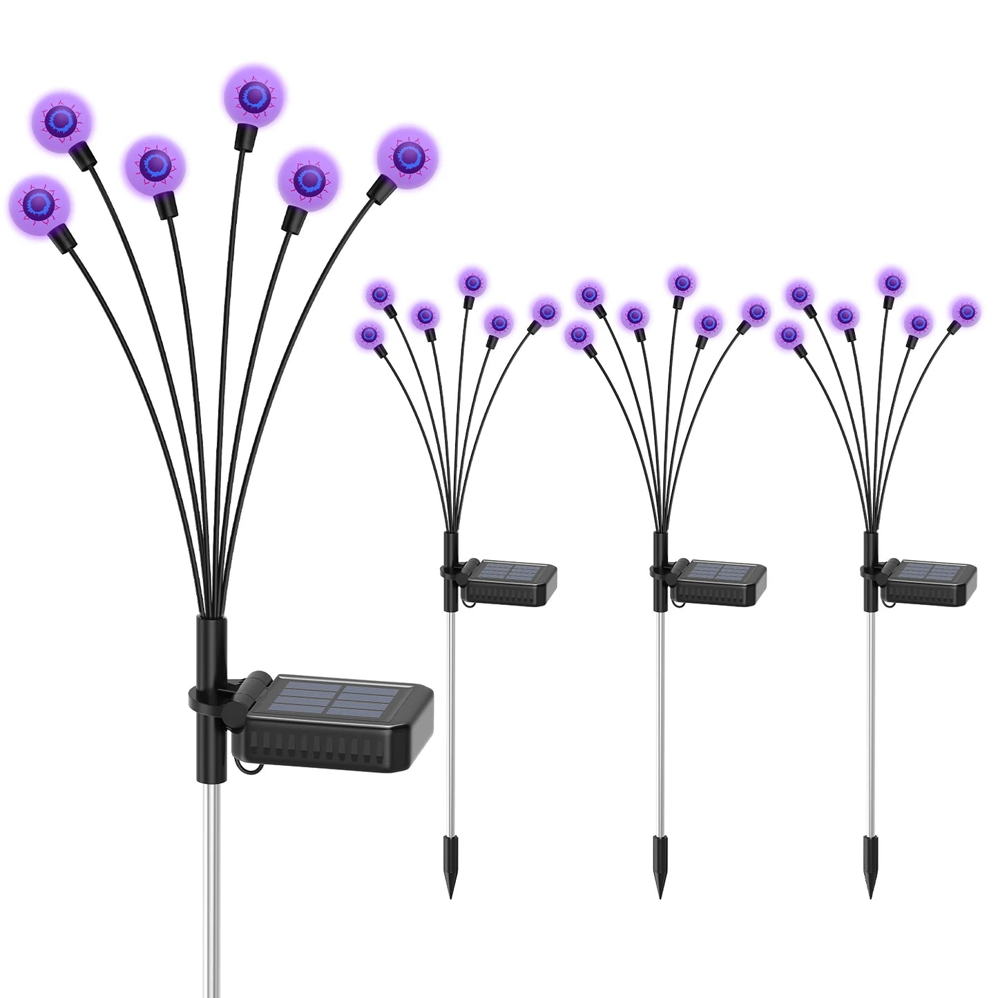 Solar Eyeball Lights Halloween Outdoor YardPack Purple Green