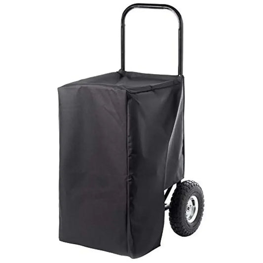 Heavy Black Firewood Rack Rolling Cart For Indoor Outdoor