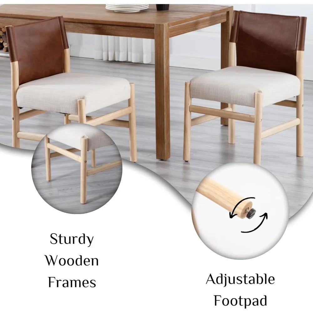 Modern Farmhouse Dining Chairs Set Of 6 Upholstered Leather